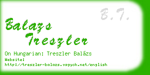 balazs treszler business card